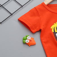 2-piece Cartoon Design T-shirt & Shorts for Children Boy - PrettyKid