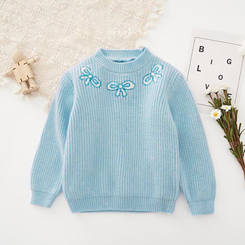 Bowknot Pattern Sweater for Toddler Girl - PrettyKid