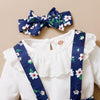 3-piece Shirt & Floral Skirt & Floral Headband for Baby Girl - PrettyKid