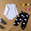 Toddler Boys Girls Printed Long Sleeve Jumpsuit Printed Pants Set - PrettyKid