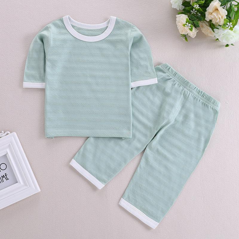 children's boutique clothing suppliers Toddler Boy Color-block Pajamas Top & Capri Pants - PrettyKid