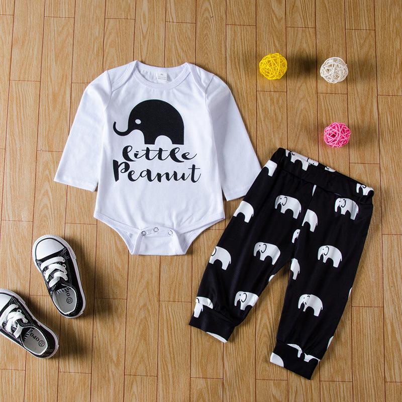 Toddler Boys Girls Printed Long Sleeve Jumpsuit Printed Pants Set - PrettyKid