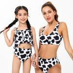 Cow Print Bikini Two-Piece Swimsuit Mommy And Me Matching Clothes - PrettyKid