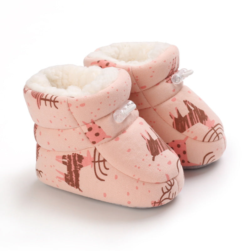 Cartoon Pattern Boots Cheap Baby Shoes - PrettyKid
