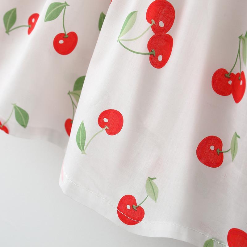 Grow Girl Sleeveless Cherry Pattern Dress - PrettyKid