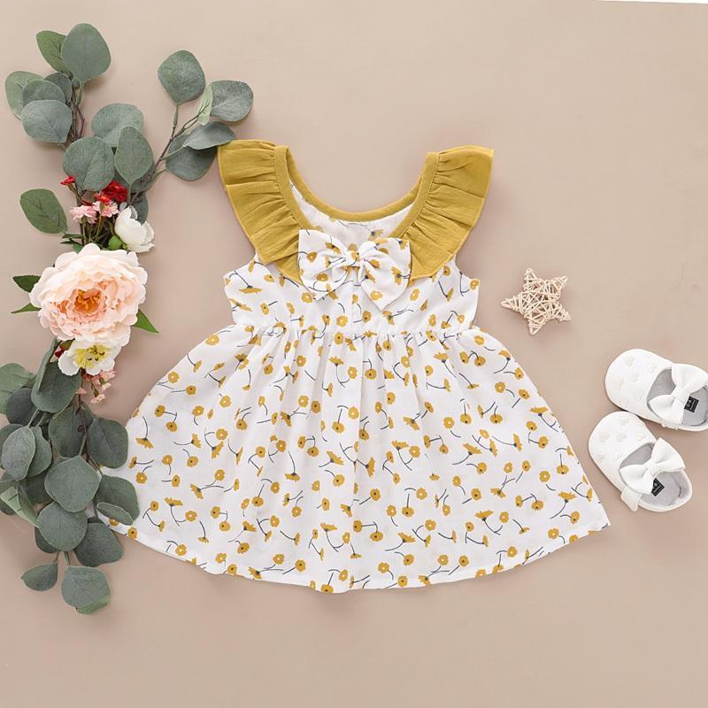 Toddler Girl Ruffle Collar Floral Dress - PrettyKid