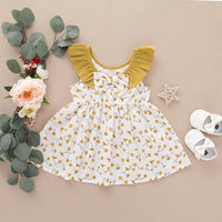 Toddler Girl Ruffle Collar Floral Dress - PrettyKid