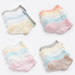 Wholesale 5pcs Solid Color Mesh Socks in Bulk - PrettyKid