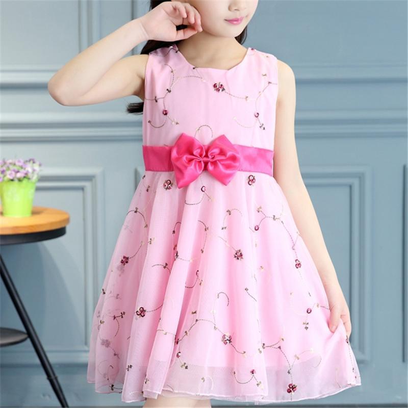 Floral Bowknot Dress for Girl - PrettyKid