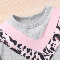 Toddler Girl Leopard Patch T-shirt & Shorts Wholesale Children's Clothing - PrettyKid