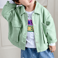 Toddler Kids Boys Girls Solid Color Casual Thin Denim Coat Children's Apparel Wholesale - PrettyKid