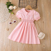 3-7years Toddler Girl Dresses Girls' New Dress Summer Children's Clothing Wholesale Pink Puff Sleeve - PrettyKid