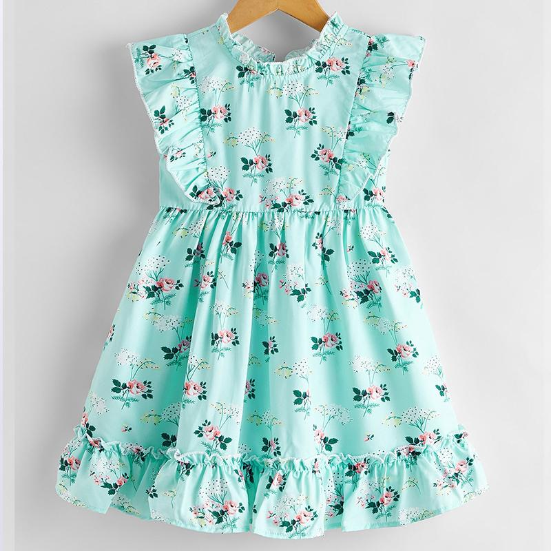 Toddler Girl Ruffle Floral Dress - PrettyKid