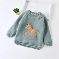 Autumn and Winter Children's Thickened Sweater Knitted Bottoms Baby - PrettyKid