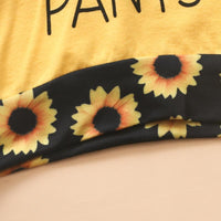 2-piece Hoodie & Sunflower Pattern Pants for Baby Girl - PrettyKid