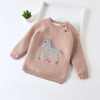 Autumn and Winter Children's Thickened Sweater Knitted Bottoms Baby - PrettyKid