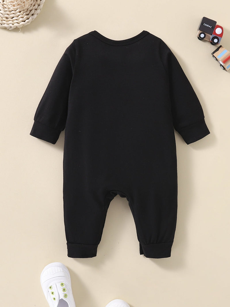 Baby Long Sleeve Letter In Print Bodysuit Wholesale Baby Onesies - PrettyKid