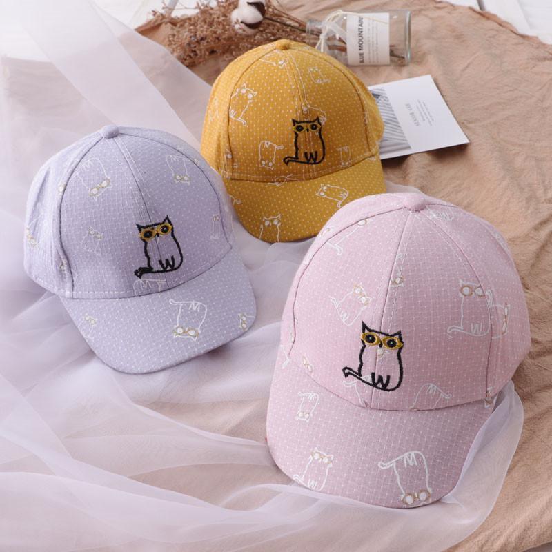 Cute Cat Pattern Duckbill Cap - PrettyKid