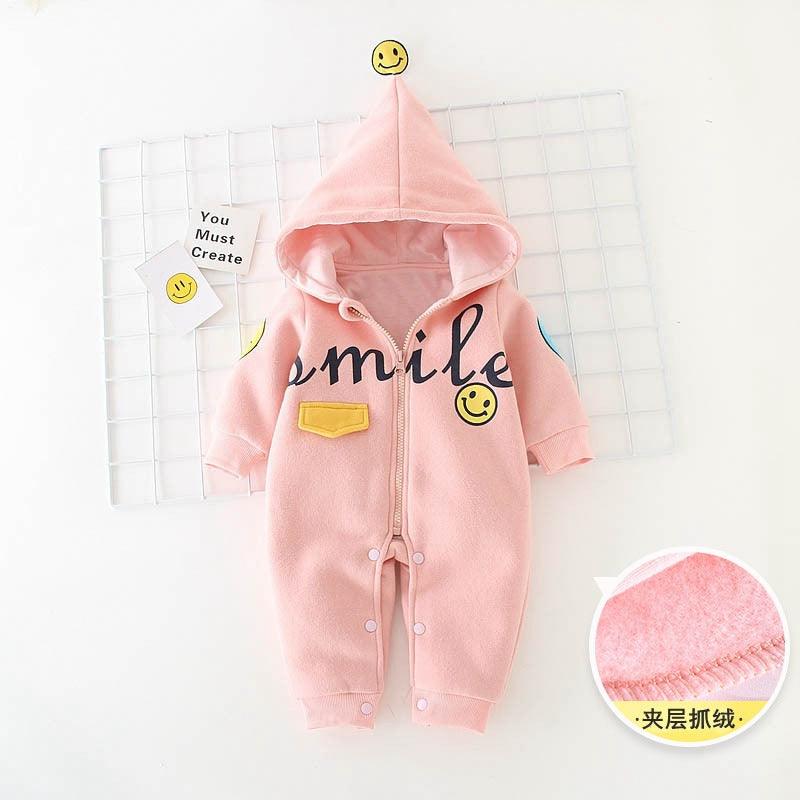 Baby Boys Girls Solid Color Cartoon Animal Modeling Autumn Thickened Hoodie - PrettyKid