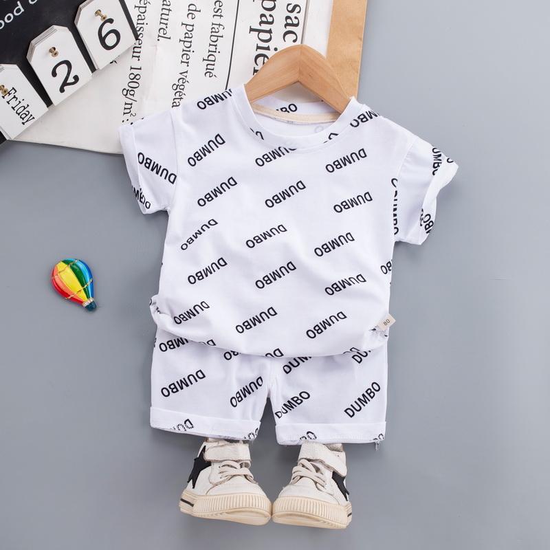 Toddler Boy Letter Graphic T-shirt & Shorts Children's Clothing - PrettyKid