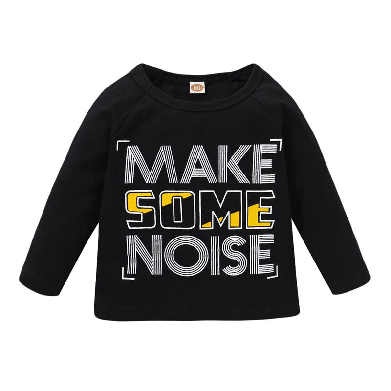 Baby Boy Make Some Noise Long Sleeve Top & Pants Baby Clothes Wholesale Suppliers - PrettyKid