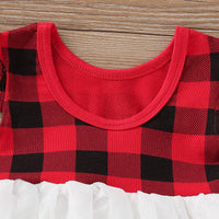 Toddler Girls Plaid Mesh Dress Tutu Princess Skirt - PrettyKid