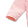 Baby Girls Solid Color Cute Rabbit Cartoon Print Long-sleeved Jumpsuit Set - PrettyKid