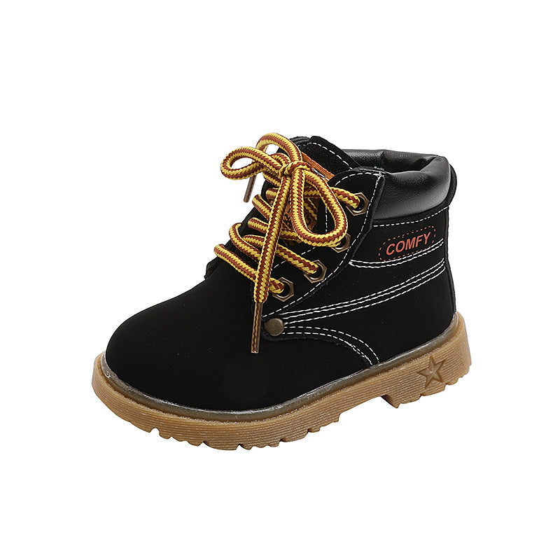 Leather Snow Boots Shoes Children Kid Wholesale Accessories - PrettyKid