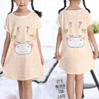 Cartoon Design Pajamas Dress for Girl - PrettyKid