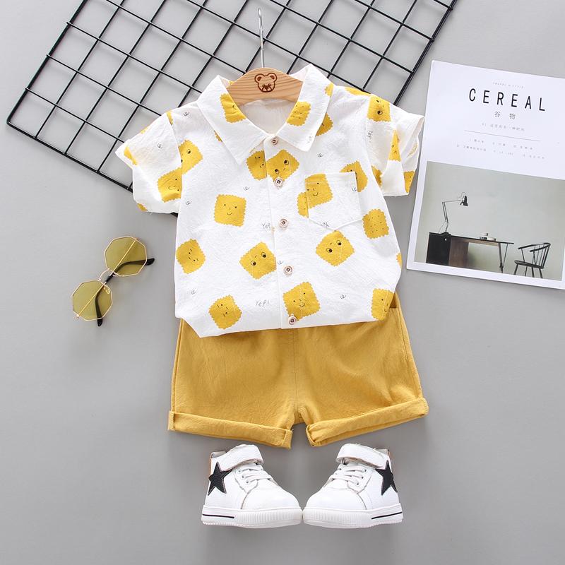 Toddler Boy Biscuit T-shirt & Shorts Wholesale Children's Clothing - PrettyKid