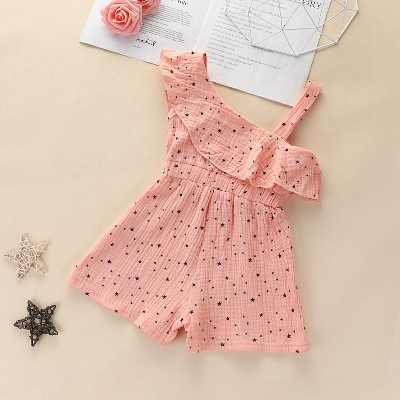 Toddler Girl Pentagram Print Overalls - PrettyKid