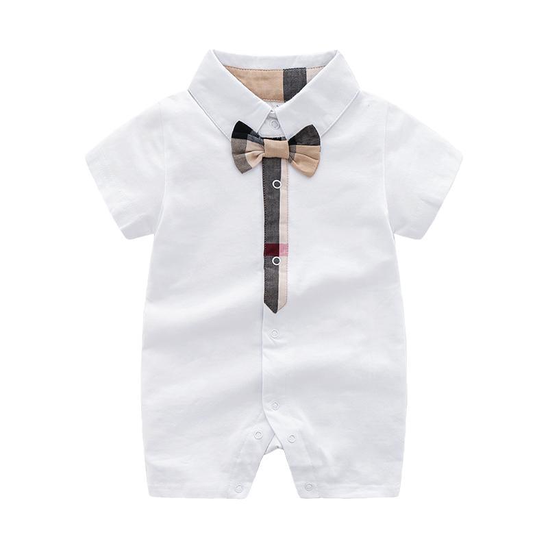 High Quality Cotton Classic Plaid Short-sleeve Bodysuit Children's clothing wholesale - PrettyKid