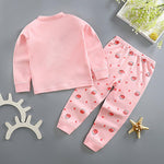 2-piece Heart-shaped Pattern Pajamas Sets for Toddler Girl - PrettyKid