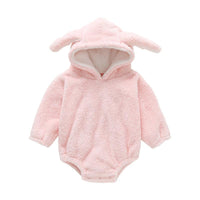 Baby winter Romper with Hoodie Rabbit Pattern Wholesale - PrettyKid