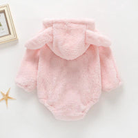 Baby winter Romper with Hoodie Rabbit Pattern Wholesale - PrettyKid