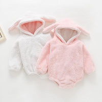 Baby winter Romper with Hoodie Rabbit Pattern Wholesale - PrettyKid