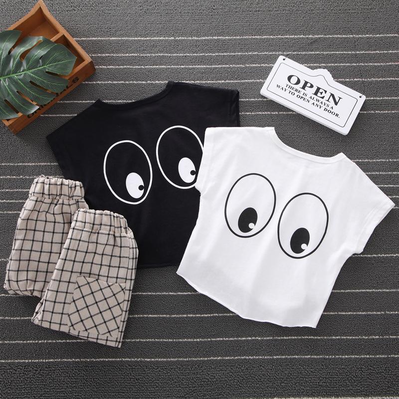 2pcs Fashion Design Print T-shirt and Pants - PrettyKid