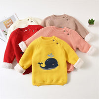 Autumn and Winter Children's Thickened Sweater Knitted Bottoms Baby - PrettyKid