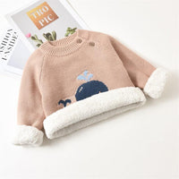 Autumn and Winter Children's Thickened Sweater Knitted Bottoms Baby - PrettyKid