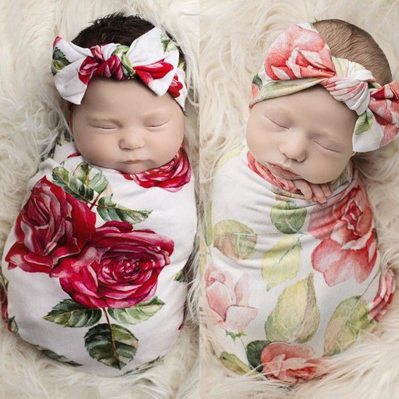 2-Piece Floral Wrapping Towel and Headband Set - PrettyKid