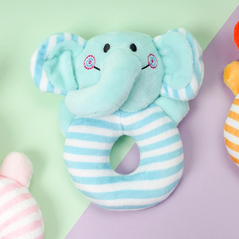 Baby Kids Rattle Toys Cartoon Animal Plush Hand Bell Baby Stroller Crib Hanging Rattles Infant Gifts - PrettyKid