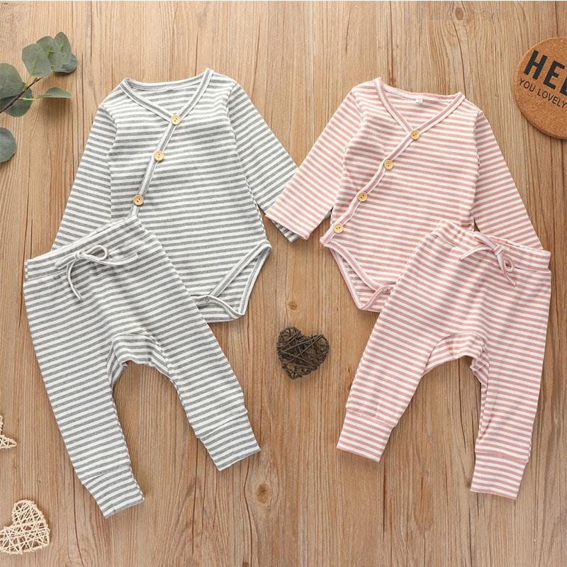 2-piece Striped Tops & Pants for Baby - PrettyKid