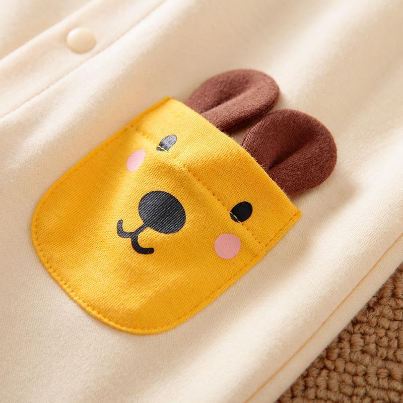 wholesale baby clothes for resale Baby Boy Cartoon Pattern Color-block Jumpsuit - PrettyKid