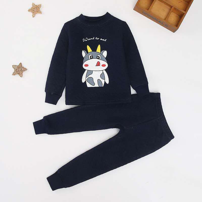 2-piece Cartoon Design Thick Pajamas Sets for Boy - PrettyKid