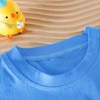 Grow Boy Galaxy Pattern T-shirt & Denim Shorts - PrettyKid