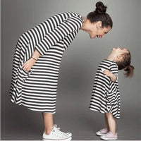 Summer Striped Dress Mother Baby Clothes - PrettyKid