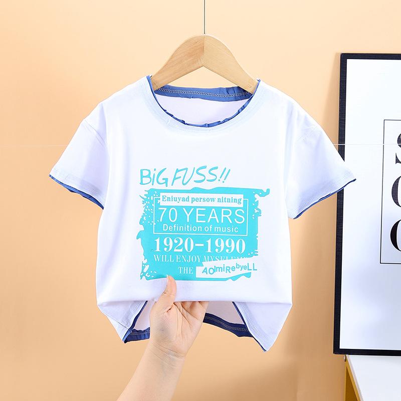 Toddler Boy Letter Print T-Shirt - PrettyKid