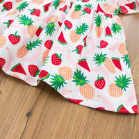 Toddler Girl Sleeveless Fruit Print Dress - PrettyKid