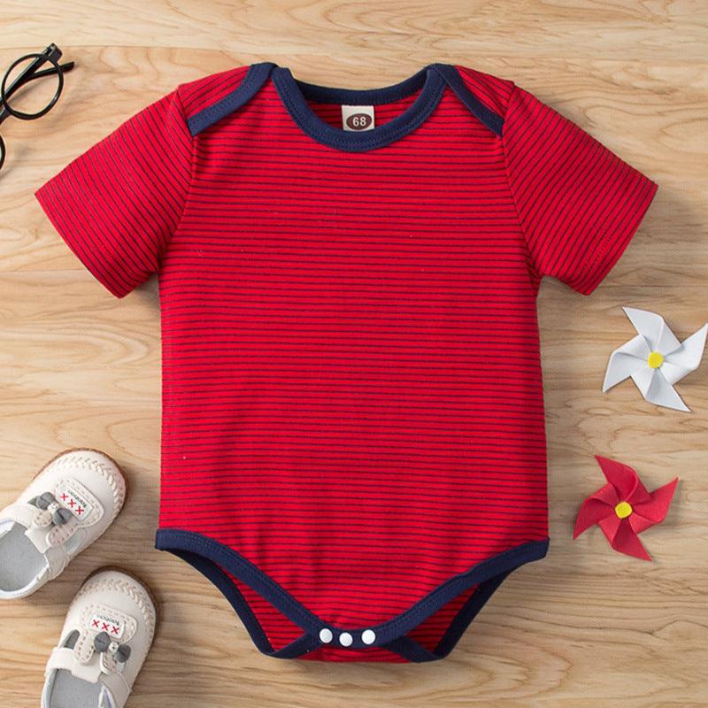 Baby Boy Striped Romper Baby Boy Romper Jumpsuit - PrettyKid