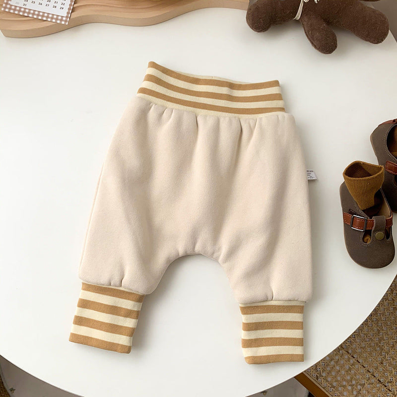 Baby Striped Bear High Waist Trousers Wholesale Baby Clothing - PrettyKid